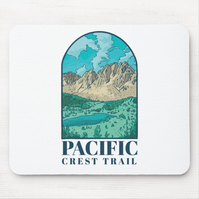 Mousepad Arte de Trilha do Pacífico Crest (Frente)