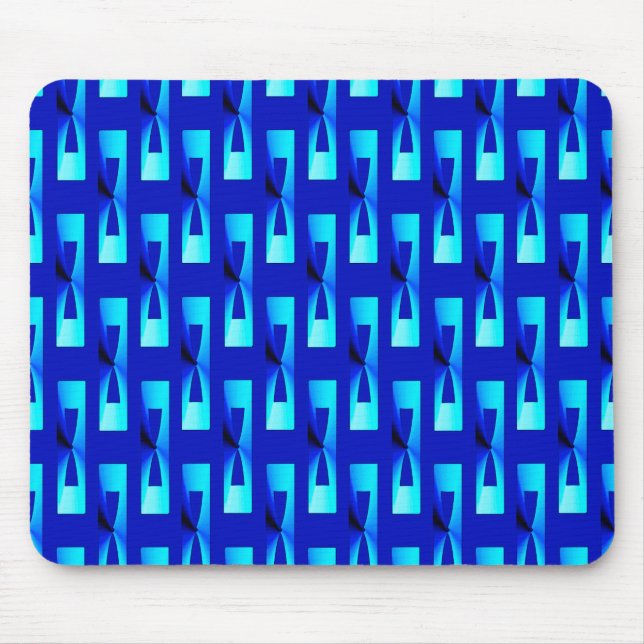 Mousepad Arte Deco Geométrico Metálico - Azul Cobalto (Frente)