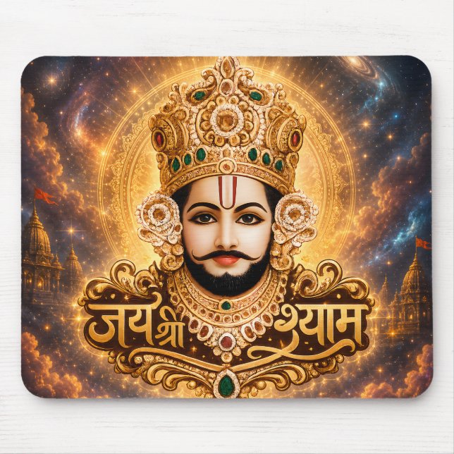 Mousepad Arte Devocional Jai Shri Khatu Shyam Ji (Frente)