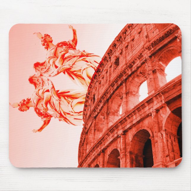 Mousepad Arte digital de Colósseis e estátuas/esculturas (Frente)