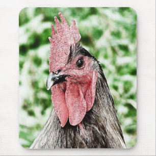 Mousepad Arte Digital de Rooster Azul