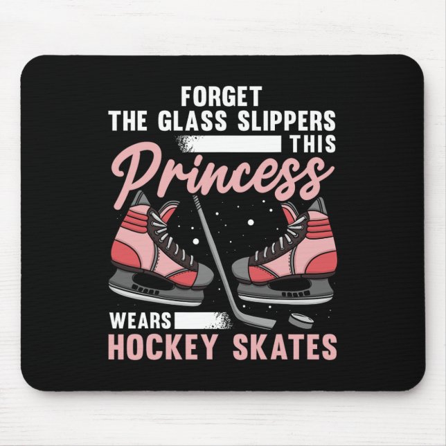 Mousepad Arte Diversão De Hóquei No Gelo Para Mulheres Jogo (Frente)