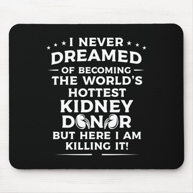 Mousepad Arte Divertida de Doador de Rim Homens Mulheres Co (Frente)