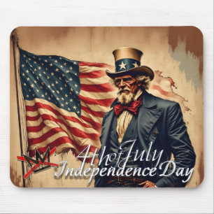 Mousepad Arte do Dia da Independência do Tio Sam Sem Reis