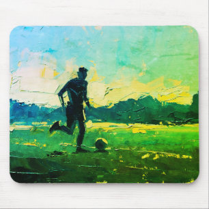 Mousepad "Arte do Futebol" (Estilo 4) Pintura a Óleo
