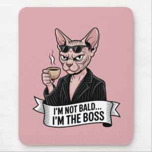 Mousepad Arte do Gato Sphynx Chefe Café