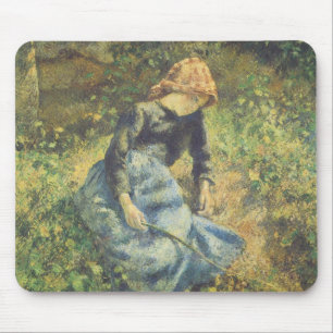 Mousepad Arte do impressionismo do vintage, Shepherdess por