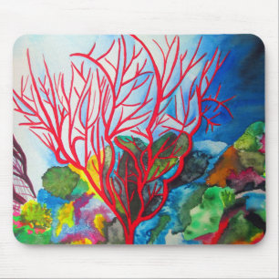 Mousepad Arte do oceano do recife de coral do recife de