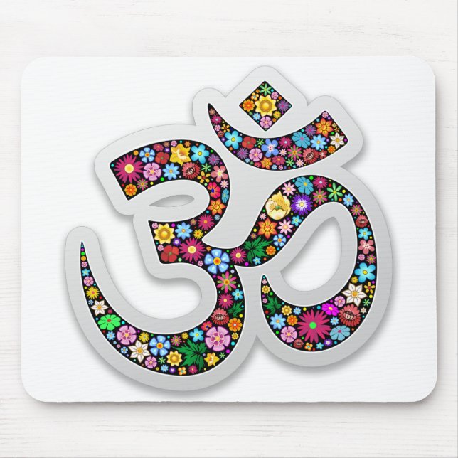 Mousepad Arte do Símbolo Floral Namaste (Frente)