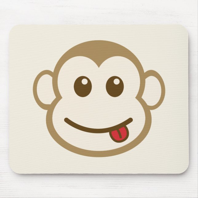 Mousepad Arte do vetor da cara do macaco (Frente)
