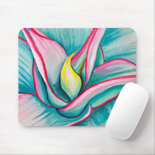 Mousepad Arte em aquarela de agave suculento