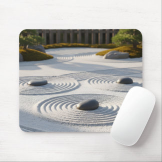 Mousepad Arte em Areia de Jardim Zen Japonês Meditação