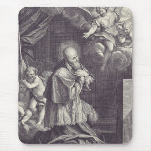 Mousepad Arte em Preto e Branco de São Francisco de Sales