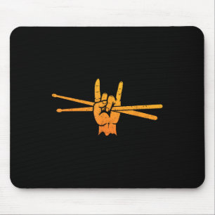 Mousepad Arte engraçada de baterista para homens mulheres c
