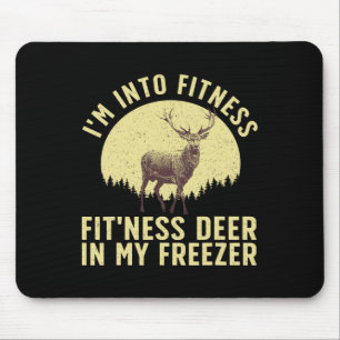 Mousepad Arte engraçada de caça ao cervo para homens e mulh