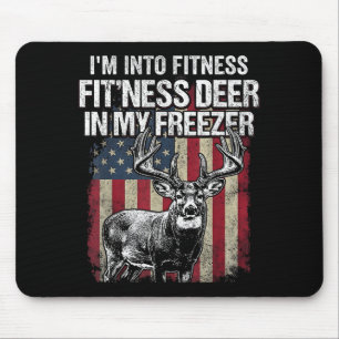 Mousepad Arte engraçada de caça ao cervo para homens e mulh