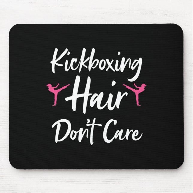 Mousepad Arte engraçada de Kickboxing para homens e mulhere (Frente)