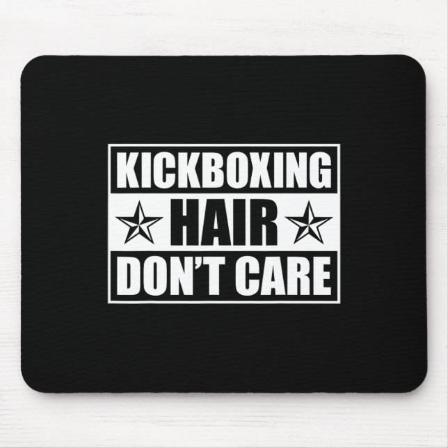 Mousepad Arte engraçada de Kickboxing para homens e mulhere (Frente)