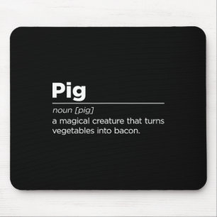 Mousepad Arte Engraçada De Porco Bacon Para Homens Churrasc