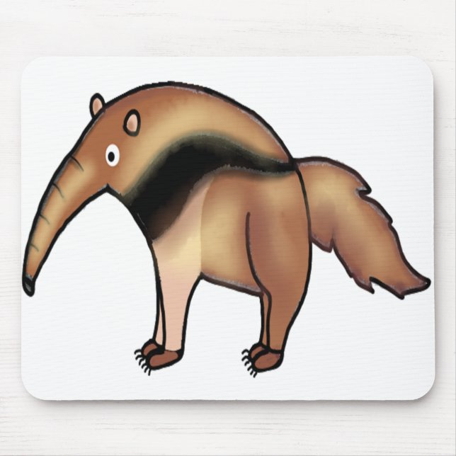 Mousepad Arte engraçada do animal do anteater (Frente)