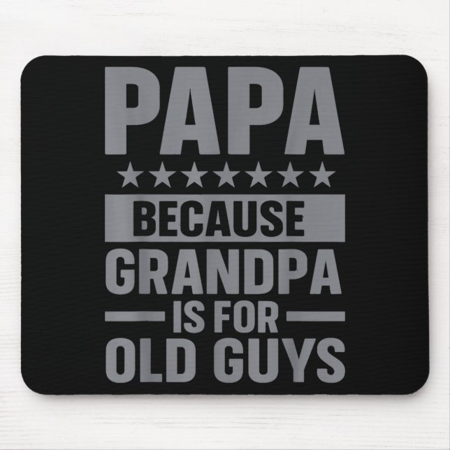 Mousepad Arte engraçada do Papai para o avô dos netos Dia d (Frente)