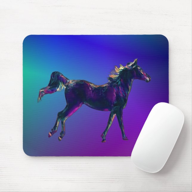 Mousepad Arte Equestre Colorida (Com mouse)