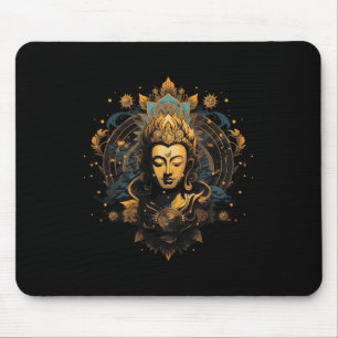 Mousepad Arte Espiritualidade Paz Zen Yoga Ásia Guatama B