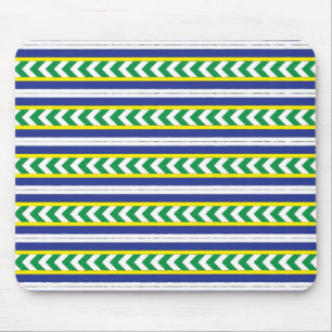 Mousepad Arte étnica latgale verde e azul letã