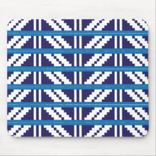 Mousepad Arte étnica letã latgale azul e branca