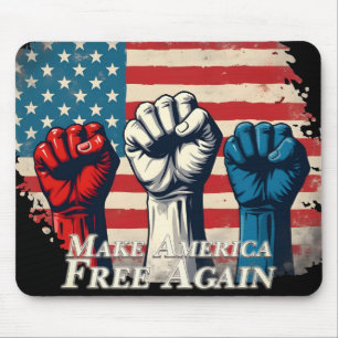 Mousepad Arte Faça a América Livre Novamente