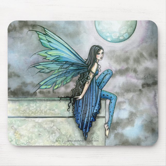 Mousepad Arte Fada Azul Celestial (Frente)