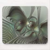 Arte Fantasia Fracional Verde Oliva Cinza Abstrato