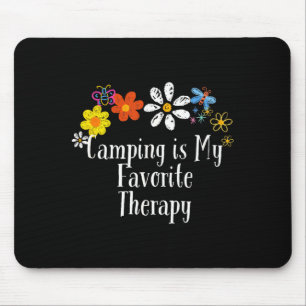 Mousepad Arte floral arte acampamento é terapia favorita