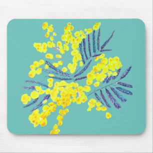 Mousepad Arte floral australiana Wattle Mimosa