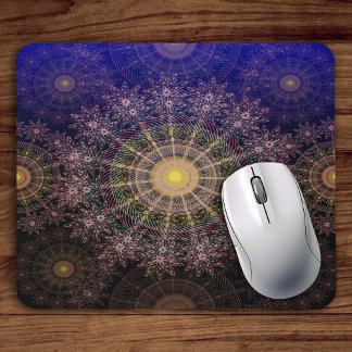 Mousepad Arte floral espumante no céu noturno limpo