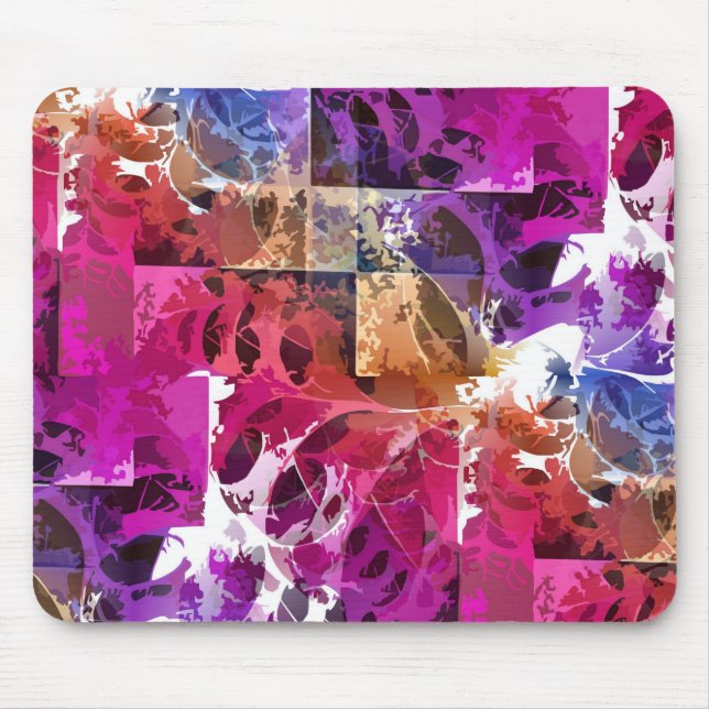 Mousepad Arte Fractal Apofílise - teia aranha (Frente)