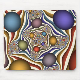 Mousepad Arte Fractal, Colorida, Moderna, Abstrato