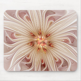 Mousepad Arte Fractal do Pastel de Pêssego abstrato Moderno