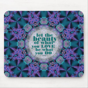 Mousepad Arte GeoFractal Teal+Roxo