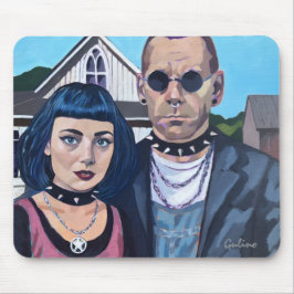 Mousepad Arte Gótico Americano Moderno - Inspirado em Grant