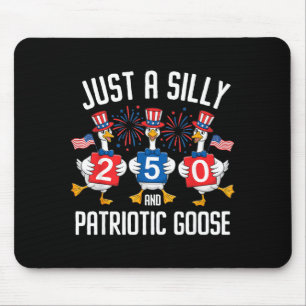 Mousepad Arte Gráfica de Ganso Patriótico Divertida e Bobin