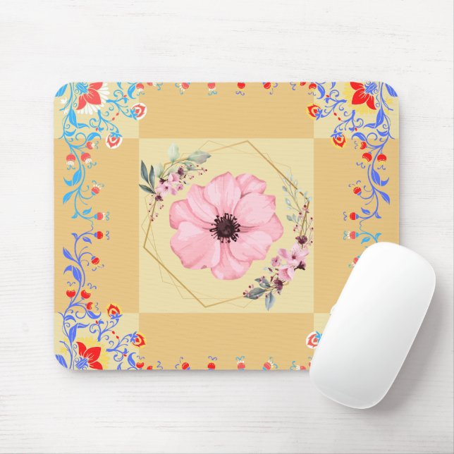 Mousepad Arte Gráfica, Ilustração Laranja Primavera Renasci (Com mouse)