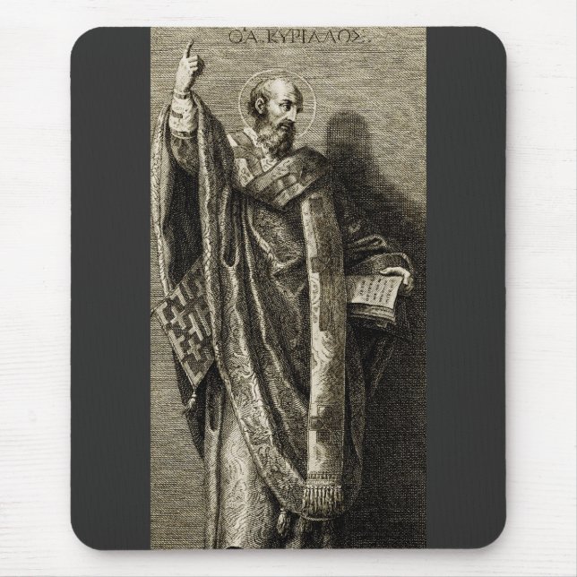Mousepad Arte Gráfica Sagrada de São Cirilo de Jerusalém (Frente)