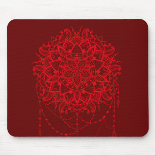 Mousepad Arte indiana de Borgonha da mandala