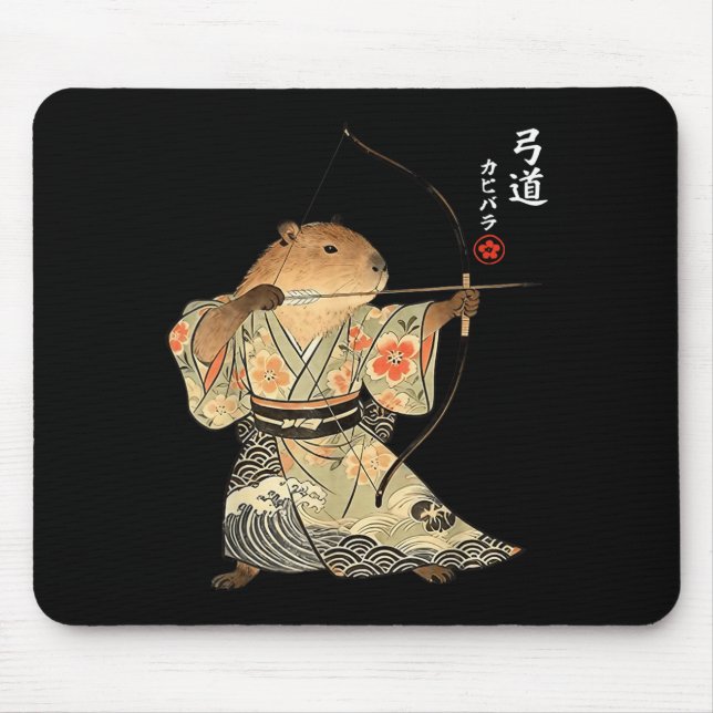 Mousepad Arte Japonesa de Arco e Flecha Samurai Kyudo Capiv (Frente)