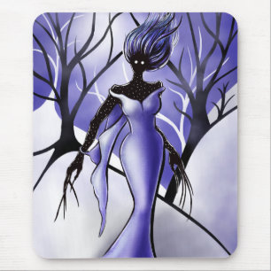 Mousepad Arte macabramente do monstro assustador da mulher
