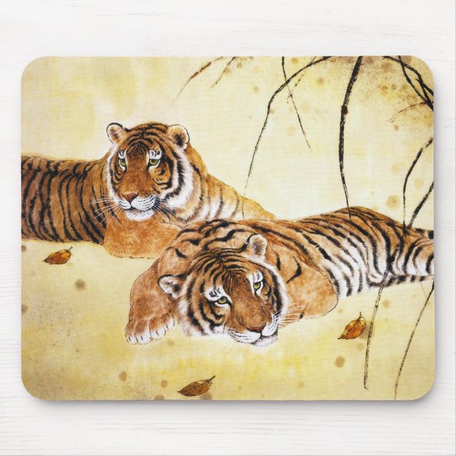 Mousepad Arte macia chinesa legal do por do sol do resto do (Frente)
