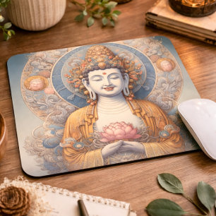 Mousepad Arte Meditação Buda Zen Espiritual Estético Calmo