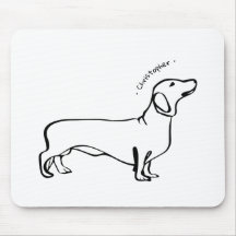 Arte Minimalista Dachshund - Seu Texto, Seu Estilo