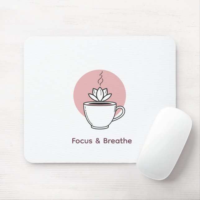 Mousepad Arte Minimalista do Lótus (Com mouse)